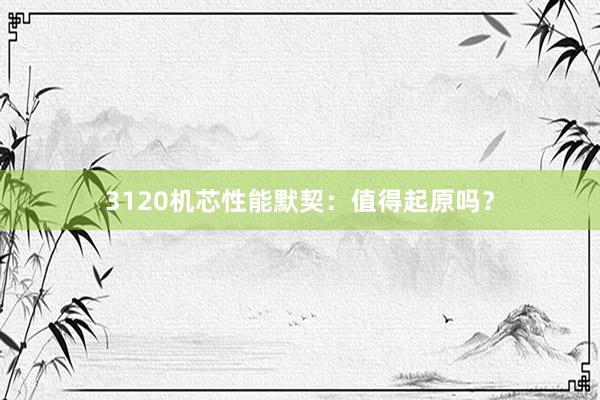 3120机芯性能默契：值得起原吗？